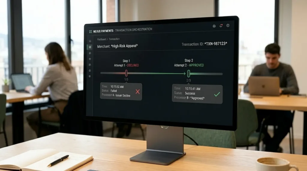 Multi processor setup for high-risk merchants using fallback between payment gateways
