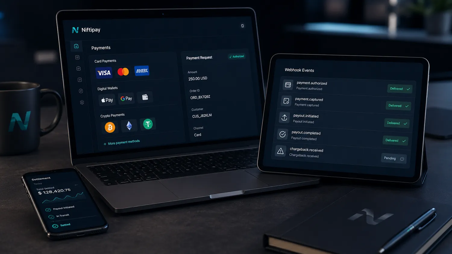 Payment gateway webhooks and settlement visibility for high-risk merchants